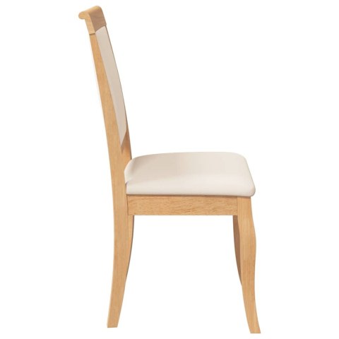 KRZESŁA DO JADALNI Z PODUSZKAMI 2 SZT. DREWNO LITE GUMA