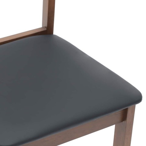 KRZESŁA DO JADALNI Z PODUSZKAMI 2 SZT. LITE DREWNO GUMOWE