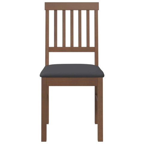 KRZESŁA DO JADALNI Z PODUSZKAMI 2 SZT. LITE DREWNO GUMOWE