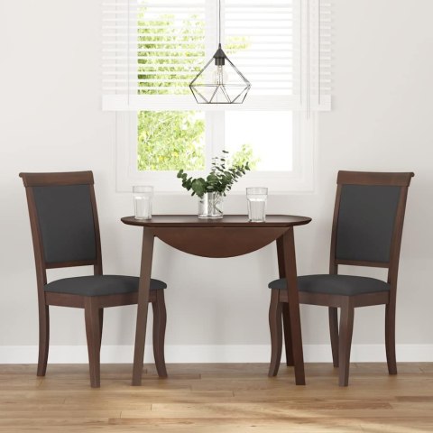 KRZESŁA DO JADALNI Z PODUSZKAMI 2 SZT. LITE DREWNO GUMOWE