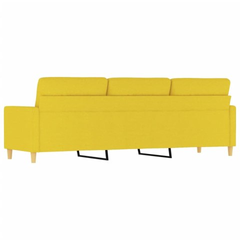 SOFA 3-OSOBOWA JASNOŻÓŁTA 180CM TAPICEROWANA TKANINĄ