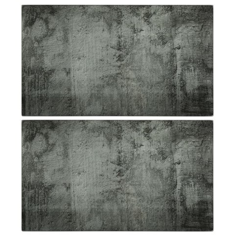 DESKI DO KROJENIA 2 SZT. SZKŁO HARTOWANE Z MOTYWEM BETONU