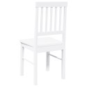 KRZESŁA DO JADALNI 2 SZT. BIAŁE LITE DREWNO GUMOWE
