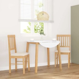 KRZESŁA DO JADALNI Z PODUSZKAMI 2 SZT. LITE DREWNO GUMA