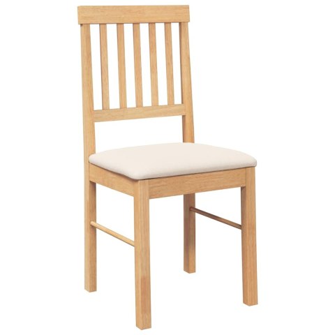 KRZESŁA DO JADALNI Z PODUSZKAMI 2 SZT. LITE DREWNO GUMA