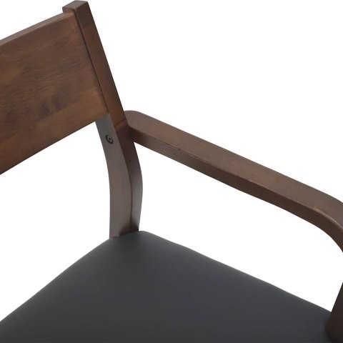 KRZESŁA DO JADALNI Z PODUSZKAMI 2 SZT. LITE DREWNO GUMOWE