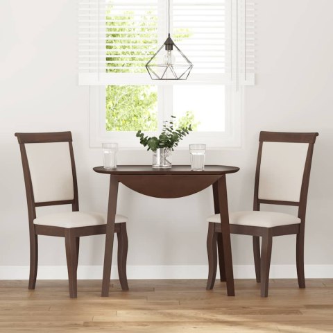 KRZESŁA DO JADALNI Z PODUSZKAMI 2 SZT. LITE DREWNO GUMOWE