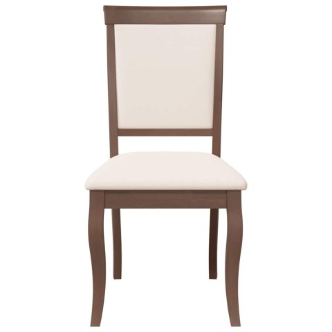 KRZESŁA DO JADALNI Z PODUSZKAMI 2 SZT. LITE DREWNO GUMOWE