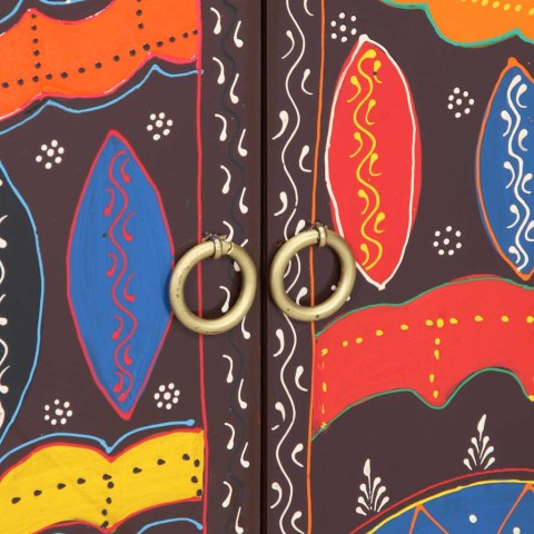 KOMODA WIELOKOLOROWA 50X35X60 DREWNO LITE AKACJA