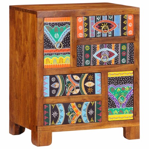 KOMODA WIELOKOLOROWA 50X35X60 DREWNO LITE AKACJA