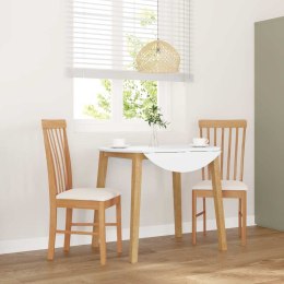 KRZESŁA DO JADALNI Z PODUSZKAMI 2 SZT. LITE DREWNO GUMA