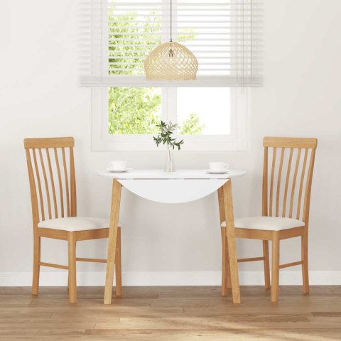 KRZESŁA DO JADALNI Z PODUSZKAMI 2 SZT. LITE DREWNO GUMA