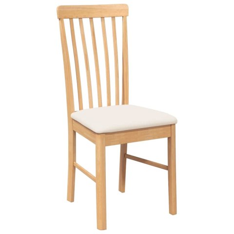 KRZESŁA DO JADALNI Z PODUSZKAMI 2 SZT. LITE DREWNO GUMA