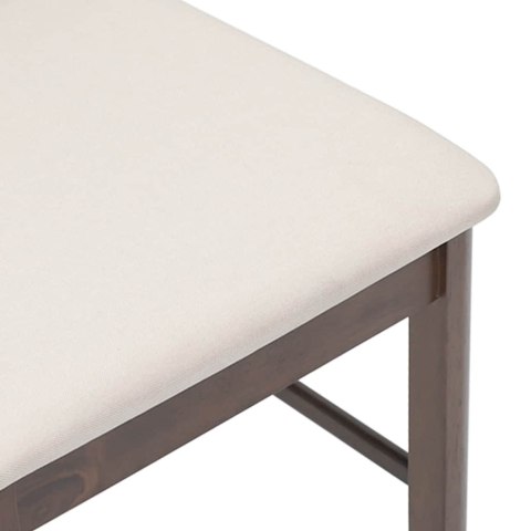 KRZESŁA DO JADALNI Z PODUSZKAMI 2 SZT. LITE DREWNO GUMOWE