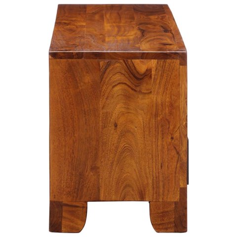 SZAFKA RTV WIELOKOLOROWA 110X30X40 LITE DREWNO AKACJOWE