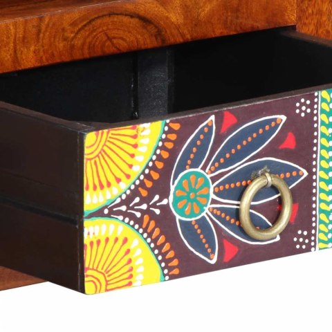 SZAFKA ŚCIENNA POD TV WIELOKOLOROWA DREWNO AKACJOWE