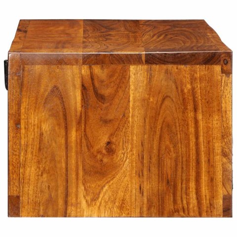 SZAFKA ŚCIENNA POD TV WIELOKOLOROWA DREWNO AKACJOWE