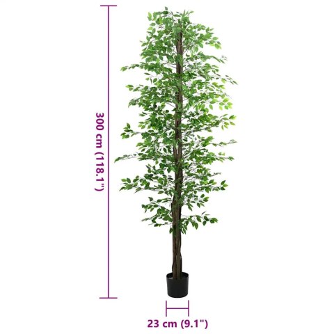 SZTUCZNA ROŚLINA FICUS 2016 LIŚCIE 300CM ZIELONY