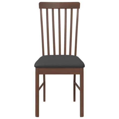 KRZESŁA DO JADALNI Z PODUSZKAMI 2 SZT. LITE DREWNO GUMOWE