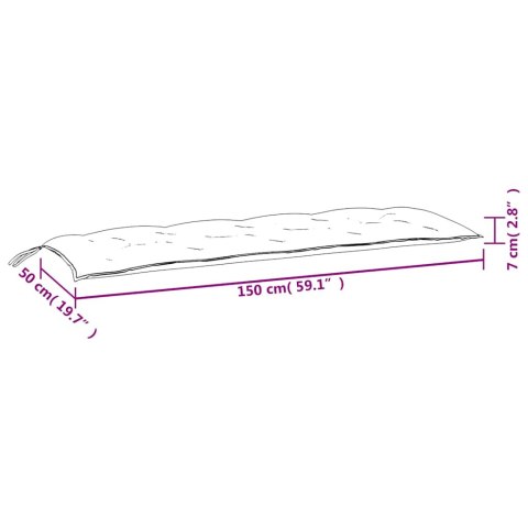PODUSZKI NA ŁAWKI OGRODOWE 2 SZT W PASY 150X50X7CM