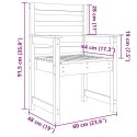 KRZESŁA OGRODOWE 2 SZT. 60X48X91CM LITE DREWNO DAGLEZJOWE