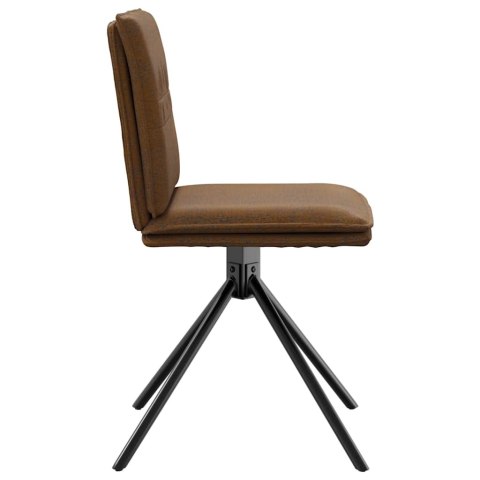 KRZESŁA STOŁOWE 4 SZT. BRĄZOWE SZTUCZNA SKÓRA ZAMSZOWA