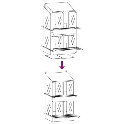 GNIAZDO DLA KUR KLATKA LĘGOWA DLA KUR Z 4 PRZEGRODAMI
