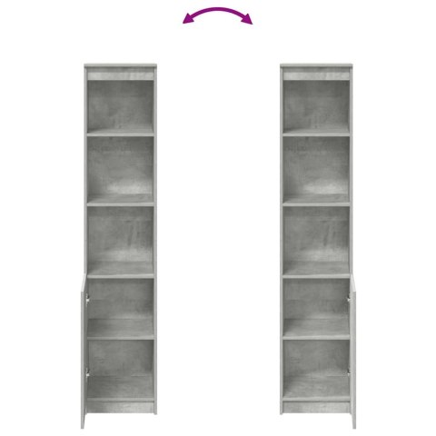 KOMODA BETONOWA SZARA 37,5X35X180CM DREWNO KLEJONE