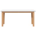 ŁAWKA 90CM BIAŁA LITE DREWNO GUMA