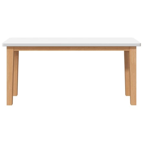 ŁAWKA 90CM BIAŁA LITE DREWNO GUMA