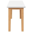 ŁAWKA 90CM BIAŁA LITE DREWNO GUMA