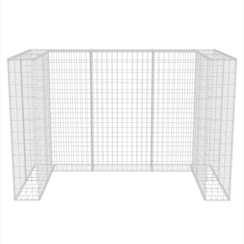 GABION OSŁONOWY NA 2 KOSZE NA ŚMIECI STALOWY 180X100X120CM