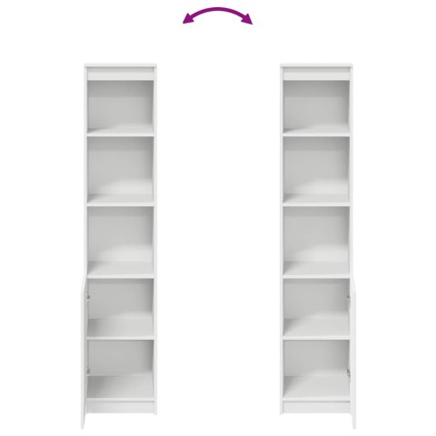 KOMODA BIAŁA 37,5X35X180CM DREWNO KLEJONE