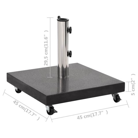 PODSTAWA POD PARASOL GRANITOWA 30KG KWADRATOWA CZARNA