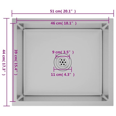 RĘCZNIE ROBIONY ZLEW KUCHENNY STAL NIERDZEWNA