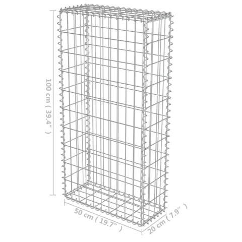 ŚCIANA GABIONOWA GABION Z POKRYWĄ 50X20X100CM