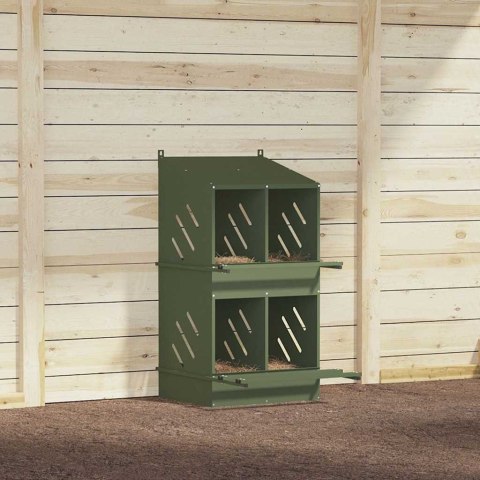 KURNIK LĘGOWY KLATKA LĘGOWA GNIAZDO DLA KUR Z 4 PRZEGRODAMI