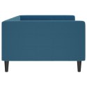 SOFA Z FUNKCJĄ SPANIA NIEBIESKA 100X200CM OBITA AKSAMITEM