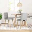 KRZESŁA DO JADALNI 2 SZT. TKANINA CLOUD GREY