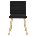 KRZESŁA STOŁOWE 2 SZT. CZARNE OBITE TKANINĄ