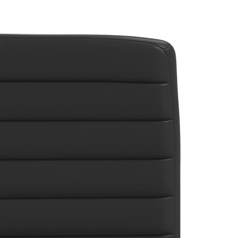 KRZESŁA STOŁOWE 4 SZT. CZARNE OBITE SZTUCZNĄ SKÓRĄ