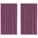 ZASŁONY WOALOWE Z PĘTELKAMI 2 SZT. FIOLETOWE 140X175CM