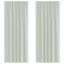 ZASŁONY WOALOWE Z PĘTELKAMI 2 SZT. JASNOSZARY 140X245CM