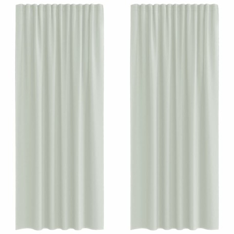 ZASŁONY WOALOWE Z PĘTELKAMI 2 SZT. JASNOSZARY 140X245CM