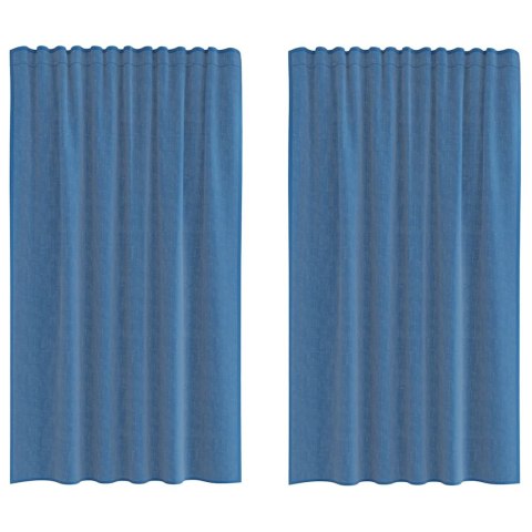 ZASŁONY WOALOWE Z PĘTELKAMI 2 SZT. ROYAL BLUE 140X140CM