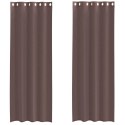 ZASŁONY WOALOWE Z PRZELOTKAMI 2 SZT. BRĄZOWE 140X300CM