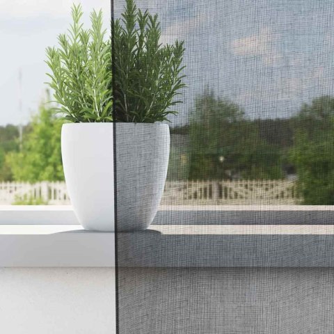 ZASŁONY WOALOWE Z PRZELOTKAMI 2 SZT. CZARNE 140X300CM