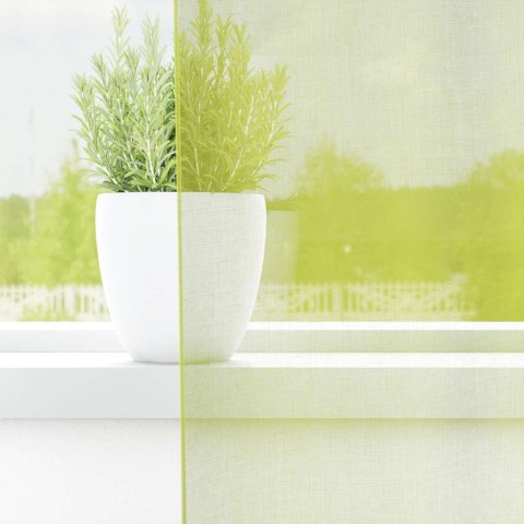 ZASŁONY WOALOWE Z PRZELOTKAMI 2 SZT. JABŁKO ZIELONE 140X300CM