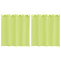 ZASŁONY WOALOWE Z PRZELOTKAMI 2 SZT. JABŁKOWO-ZIELONE 140X140CM