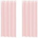 ZASŁONY WOALOWE Z PRZELOTKAMI 2 SZT. JASNORÓŻOWE 140X225CM